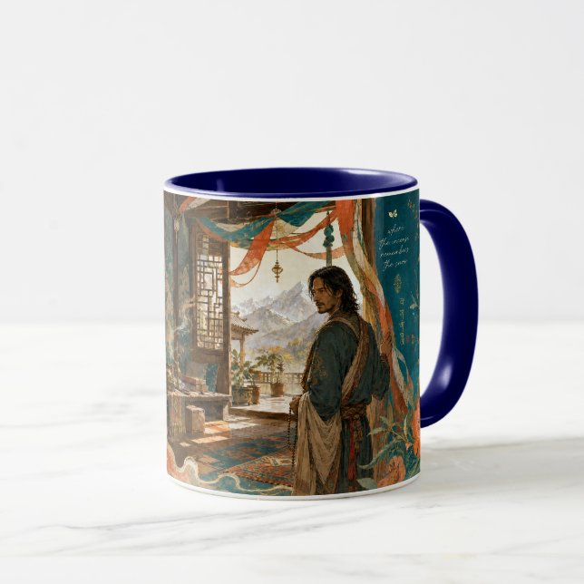 Mug Vêtements tibétains. (Devant droit)