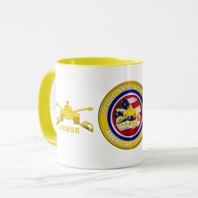 Mug Vétéran de l'Armée de Terre fier (Devant gauche)