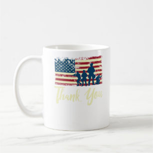 Mug Vétéran de Merci de drapeau américain patriote
