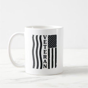 Mug Vétéran Drapeau Américain Vintage Vector Design de