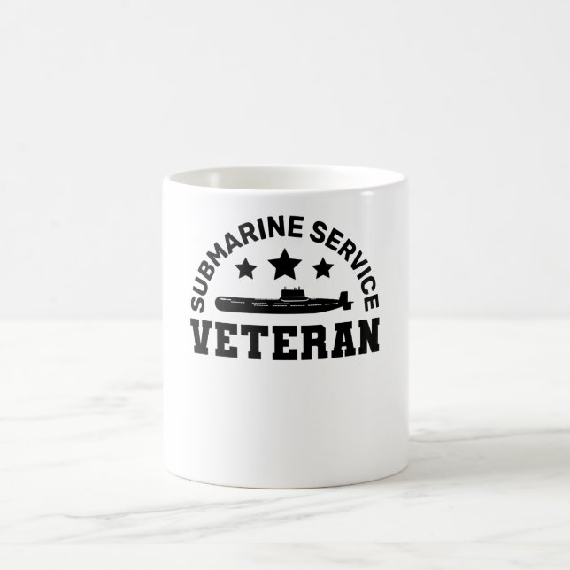 Mug Vétéran du service sous-marin - Conception militai (Centre)