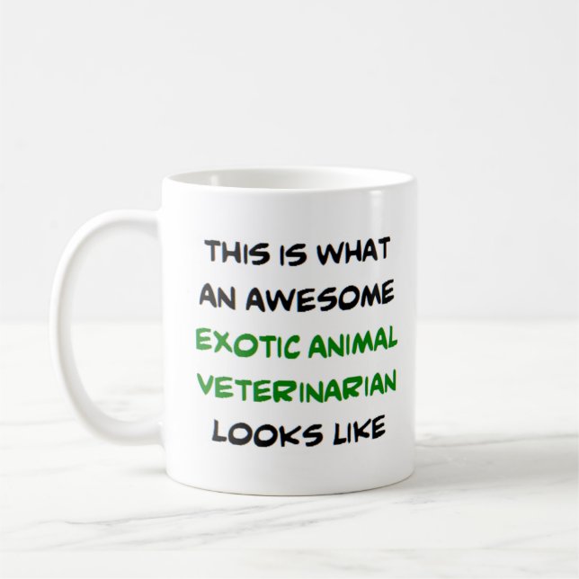 Mug vétérinaire animal exotique, génial (Gauche)