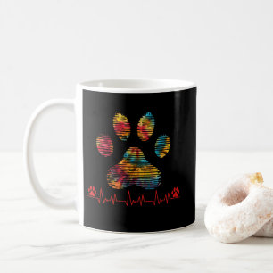 Mug Vétérinaire Arc-en-ciel Empreinte de patte Heart