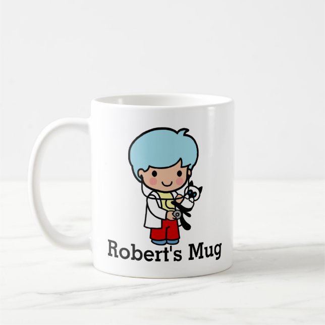 Mug Vétérinaire avec chat Kitty (Gauche)