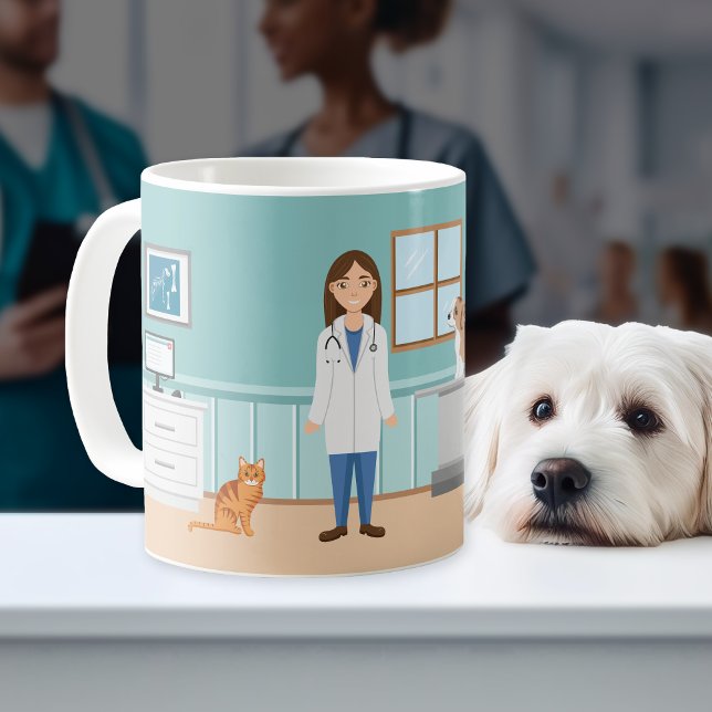Mug Vétérinaire Clinique vétérinaire médecin vétérinai (Créateur téléchargé)