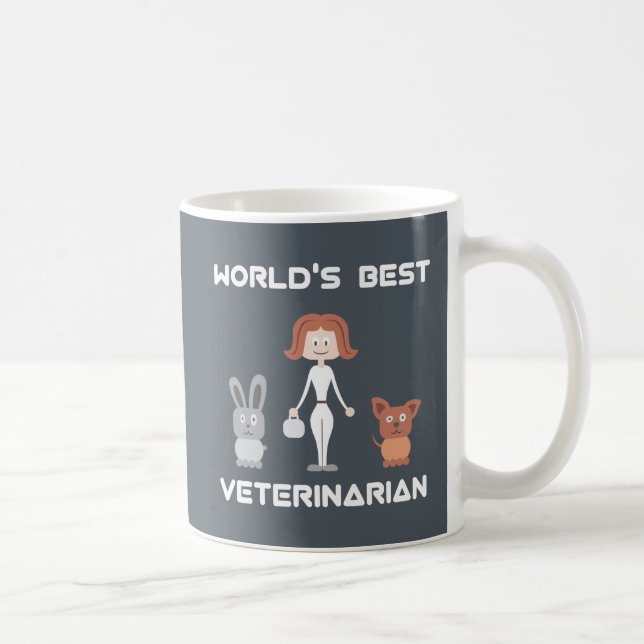 Mug Vétérinaire féminin du monde de bande dessinée le (Droite)