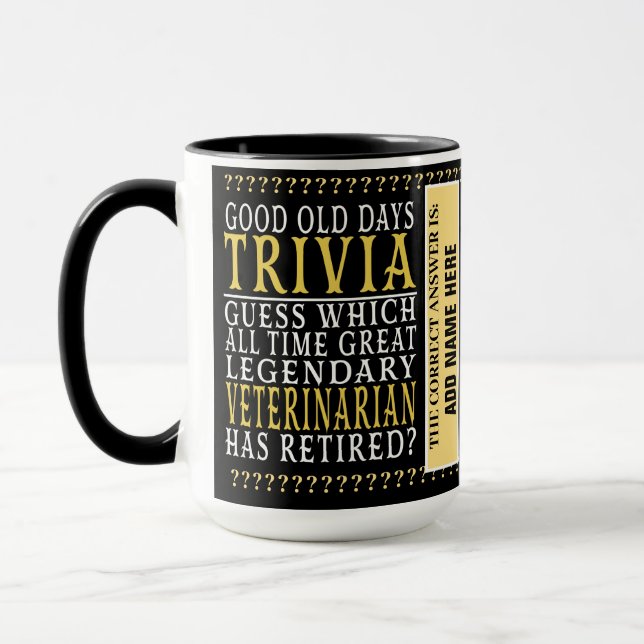 Mug Vétérinaire Funny Personnalisé Retraité, Retraité (Gauche)