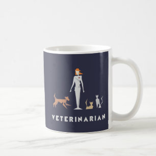 Mug Vétérinaire géométrique féminine