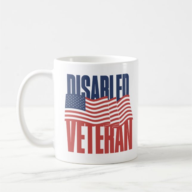 Mug Vétérinaire handicapé Fière patriotique drapeau am (Gauche)