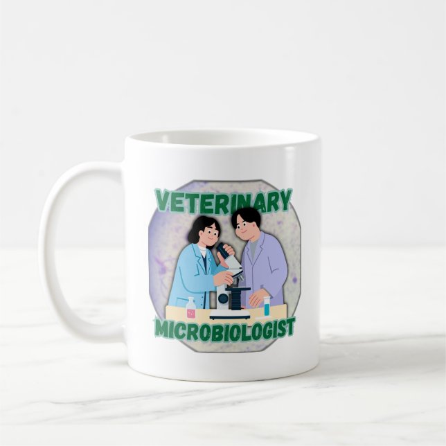 Mug Veterinary Microbiologist – Lab Science Design (Gauche)