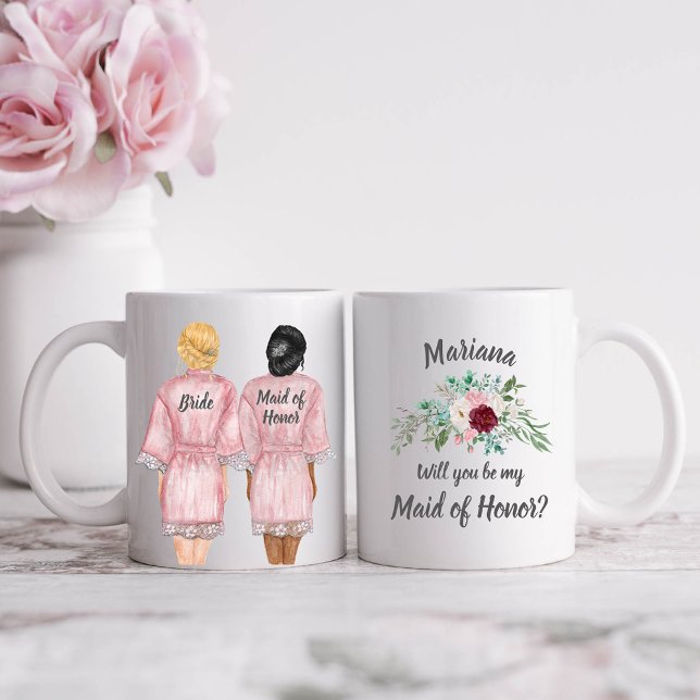 Mug Veux-tu être ma demoiselle d'honneur ? Filles en p (Créateur téléchargé)