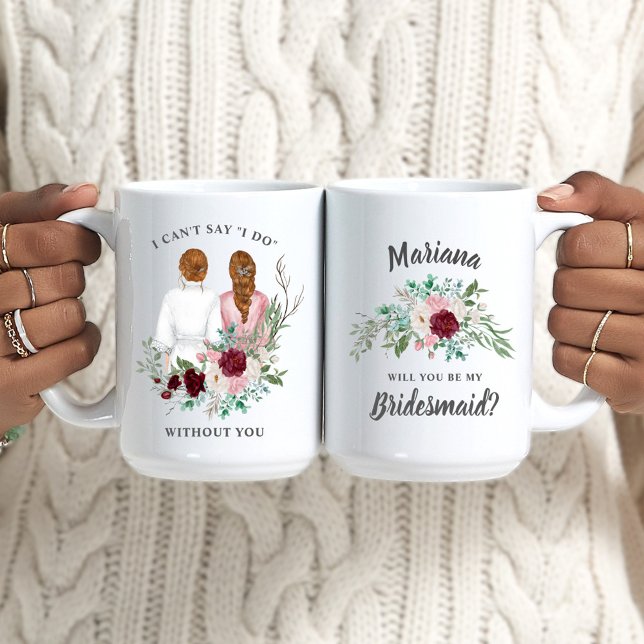 Mug Veux-tu être ma demoiselle d'honneur? Filles en Ro (Créateur téléchargé)