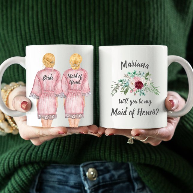 Mug Veux-tu être ma demoiselle d'honneur ? Girls In Ro (Créateur téléchargé)