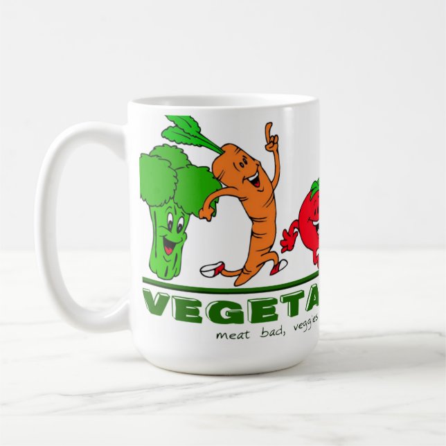 Mug viande mauvais, légume bon Végétarien (Gauche)