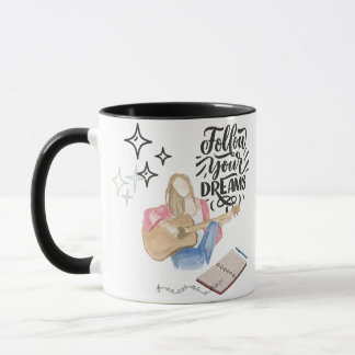Mug Vibe de fille à la guitare