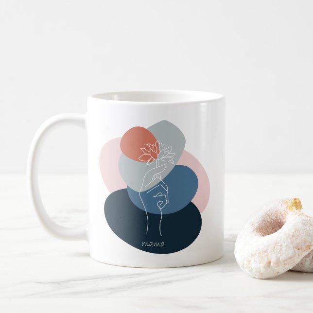 Mug Vibes Boho moderne Palette de couleurs Mama (Avec donut)