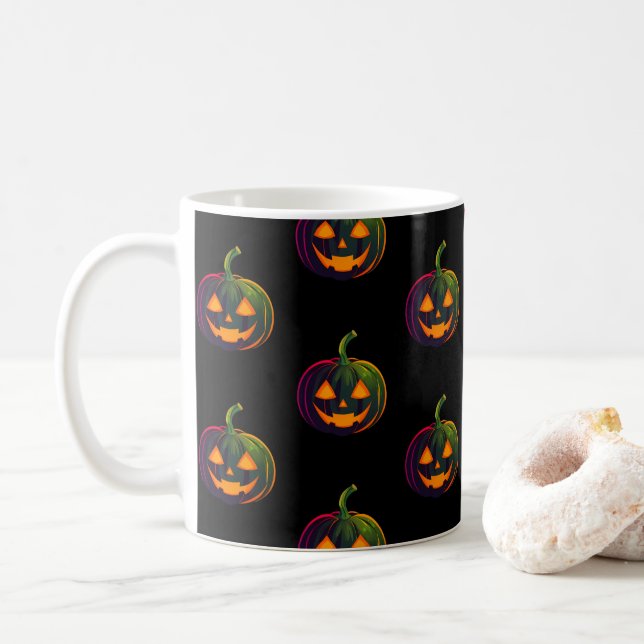 Mug Vibes Citrouilles d'Halloween (Avec donut)