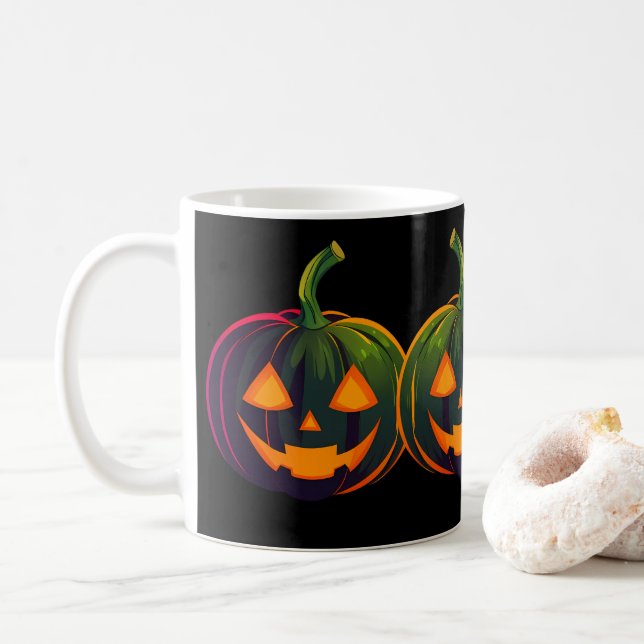 Mug Vibes Citrouilles d'Halloween (Avec donut)