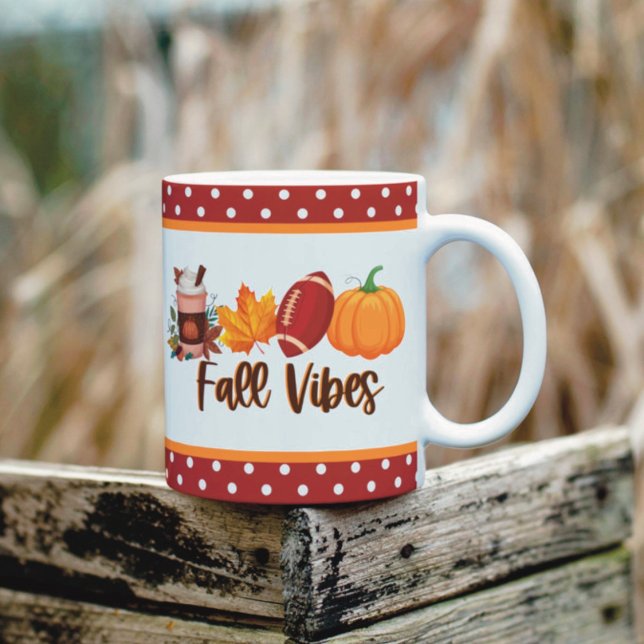 Mug Vibes d'automne Football Citrouille épice (Créateur téléchargé)