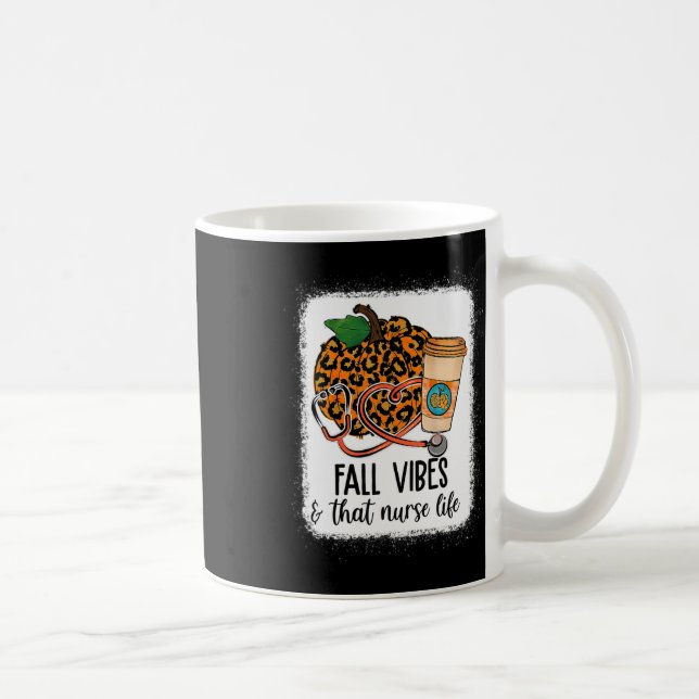Mug Vibes D'Automne Qui Infirmière Vie Infirmière Auto (Droite)