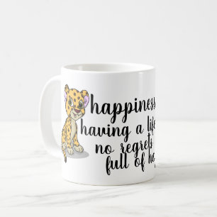 Mug Vibes de bonheur et de guépard : Citations de vie