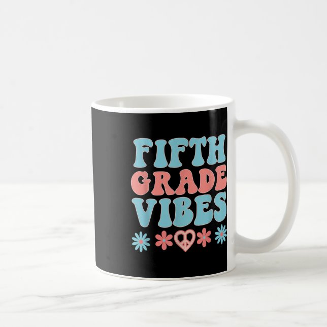 Mug Vibes de cinquième année - Professeur élève Rétro  (Droite)