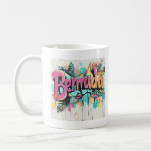 Mug Vibes de graffitis aux Bermudes :