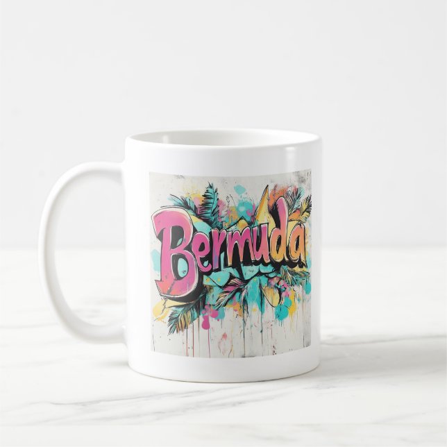 Mug Vibes de graffitis aux Bermudes : (Gauche)
