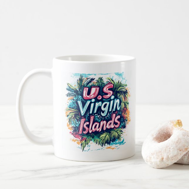 Mug Vibes de graffitis des Îles Vierges : Île Street A (Avec donut)