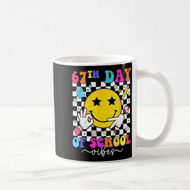Mug Vibes de la 67e journée d'école 67 Mème Visage sou (Droite)