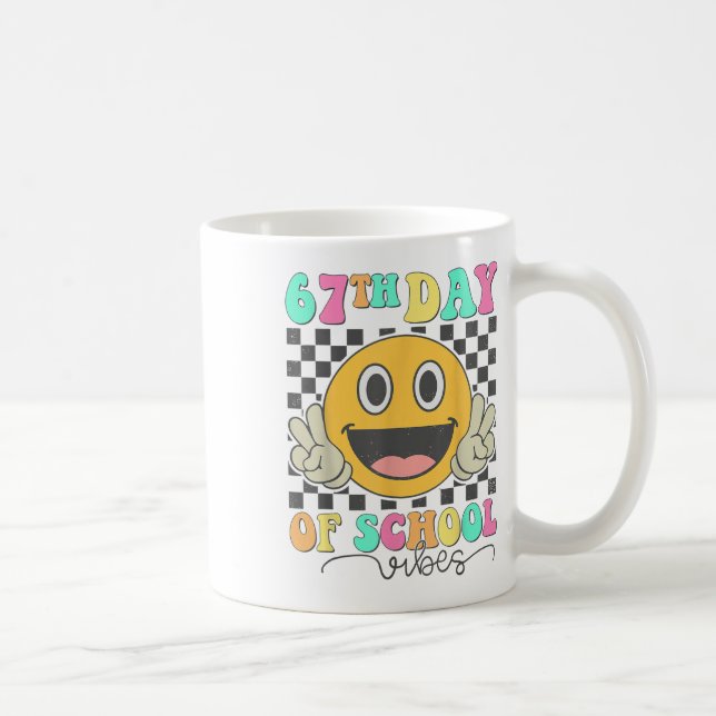 Mug Vibes de la 67e journée d'école Visage souriant mi (Droite)