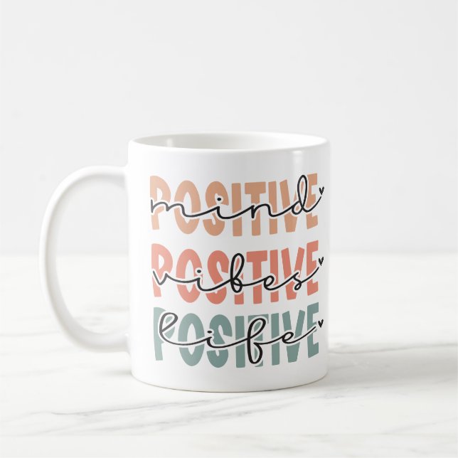 Mug Vibes de l'esprit positif Vie Citation inspirante (Gauche)