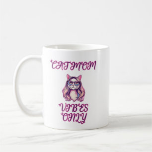 Mug Vibes de maman chat uniquement Design de vie d'amo