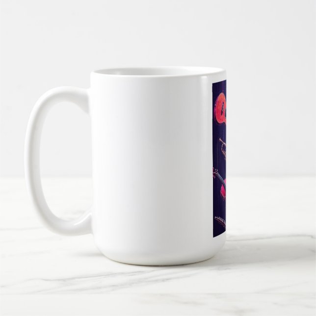 Mug Vibes de musique néon – Instruments de musique col (Gauche)