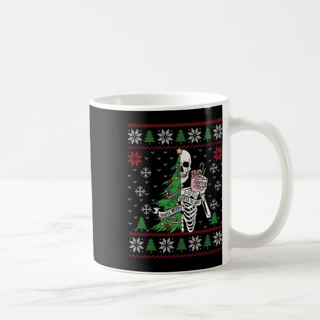 Mug Vibes de Noël Squelette Sorta Merry Sorta Sc (Droite)