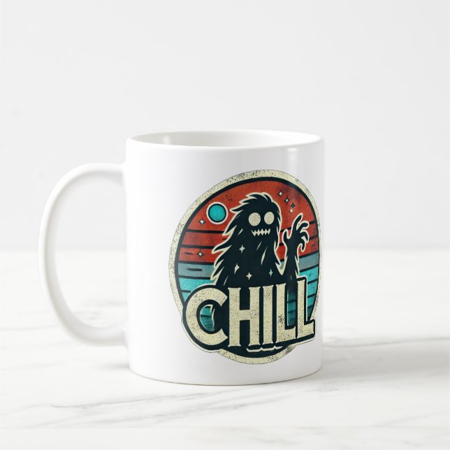 Mug Vibes de nuit rétros : Bigfoot et Lune (Gauche)