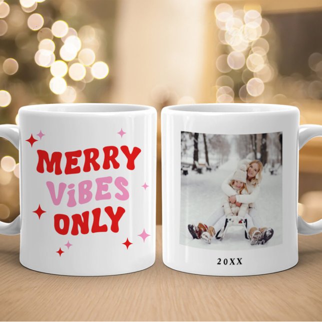 Mug Vibes de plaisance uniquement | Photo de Noël mode (Créateur téléchargé)