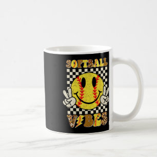 Mug Vibes de softball Rétro Groovy journée de match Fi