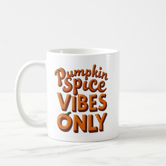 Mug Vibes de Spice de Citrouille Uniquement – Rétro Gr (Gauche)