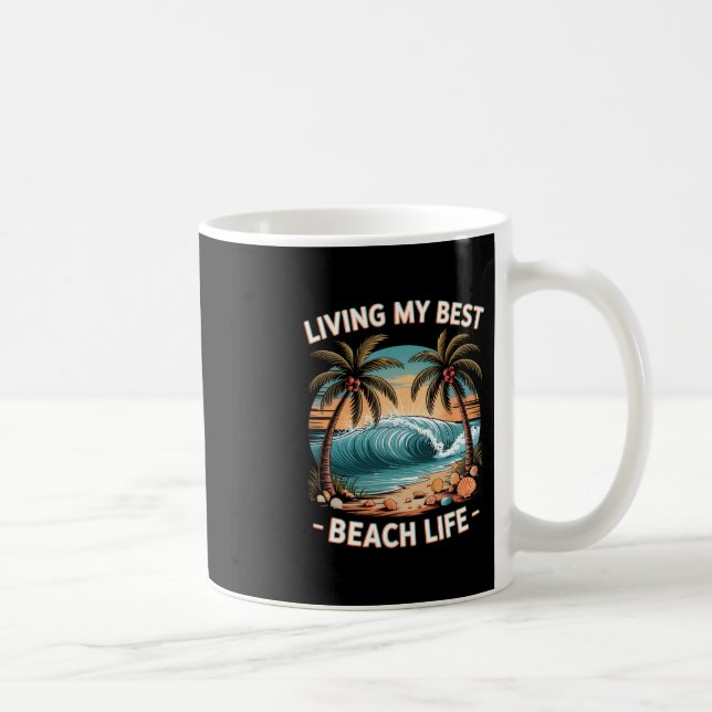 Mug Vibes de vacances tropicales de plage estivale et  (Droite)