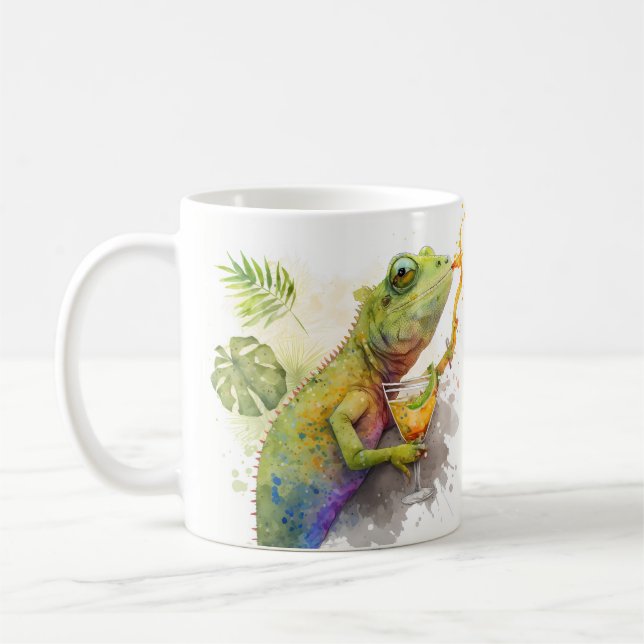 Mug Vibes d'été Aquarelle Chameleon Cocktail - (Gauche)