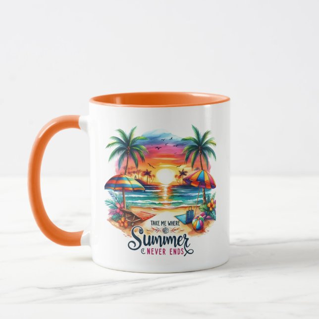 Mug Vibes d'été Brushstroke Beach Sunset-34626 (Gauche)
