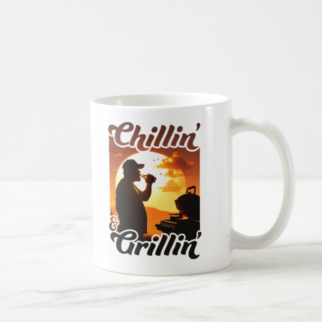 Mug Vibes d'été Chillin’ & Grillin’ Silhouette (Droite)