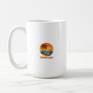 Mug Vibes d'été - Conception lumineuse, tropicale et a