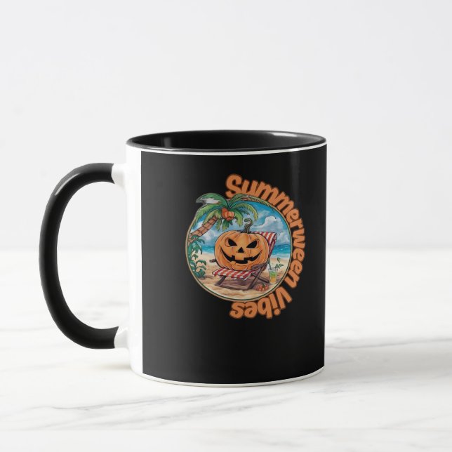 Mug Vibes d'été Éffrayant Citrouille d'été Classic Vir (Gauche)