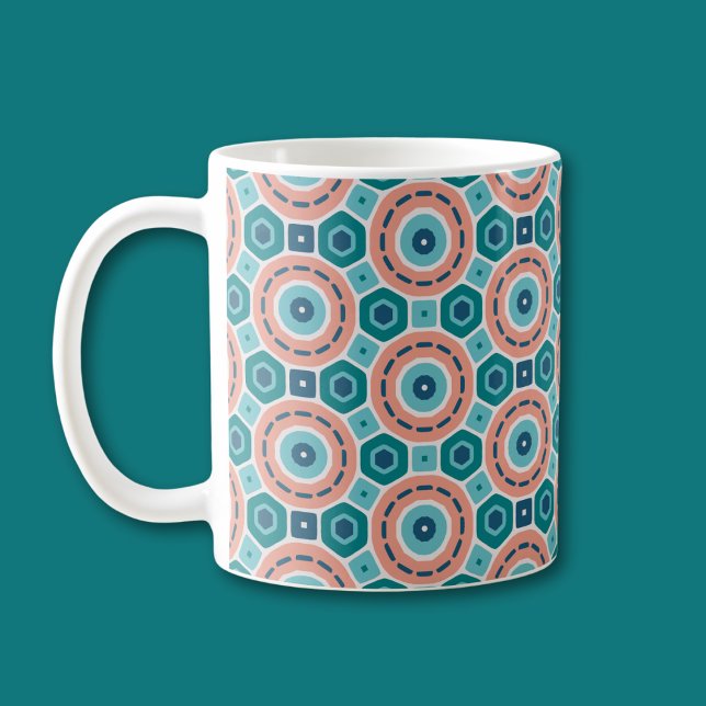 Mug Vibes d'été méditerranéenne Motif géométrique (Créateur téléchargé)