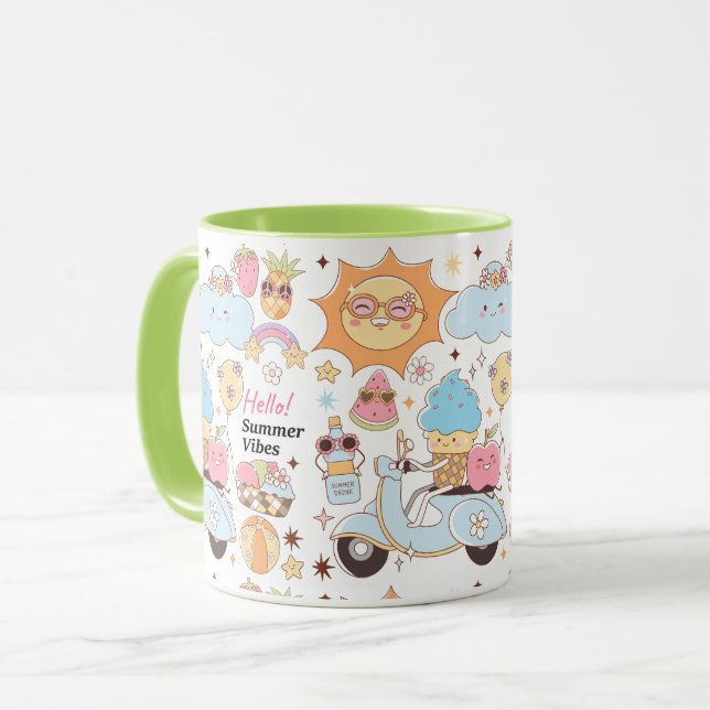 Mug Vibes d'été Pastel (Devant gauche)