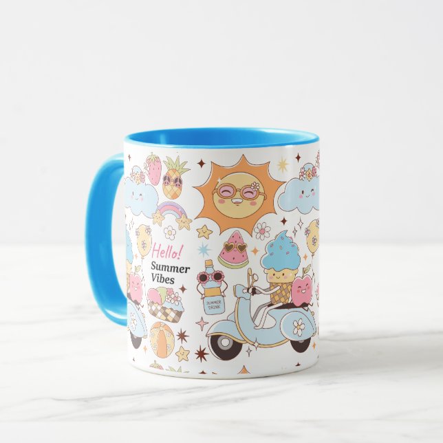 Mug Vibes d'été Pastel (Devant gauche)