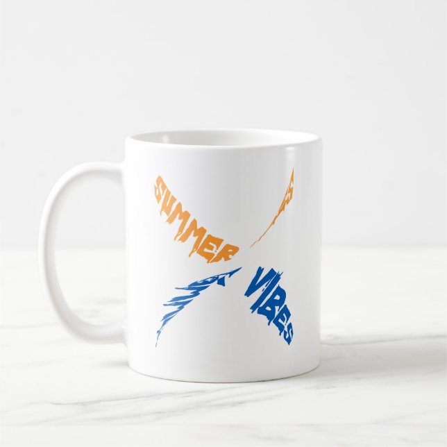 Mug Vibes d'été : Soleil, Amusement & Bons Temps (Gauche)