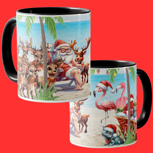 Mug Vibes D'Été Tropicales Noël En Juillet Fête